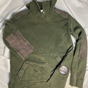 Women’s Affliction Forest Green Live Fast Hooded Sweatshirt Medium